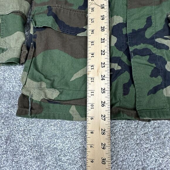 US Army Woodland Bomber Jacket Mens Medium Green Camo Outdoors 90's Y2K - Picture 3 of 5